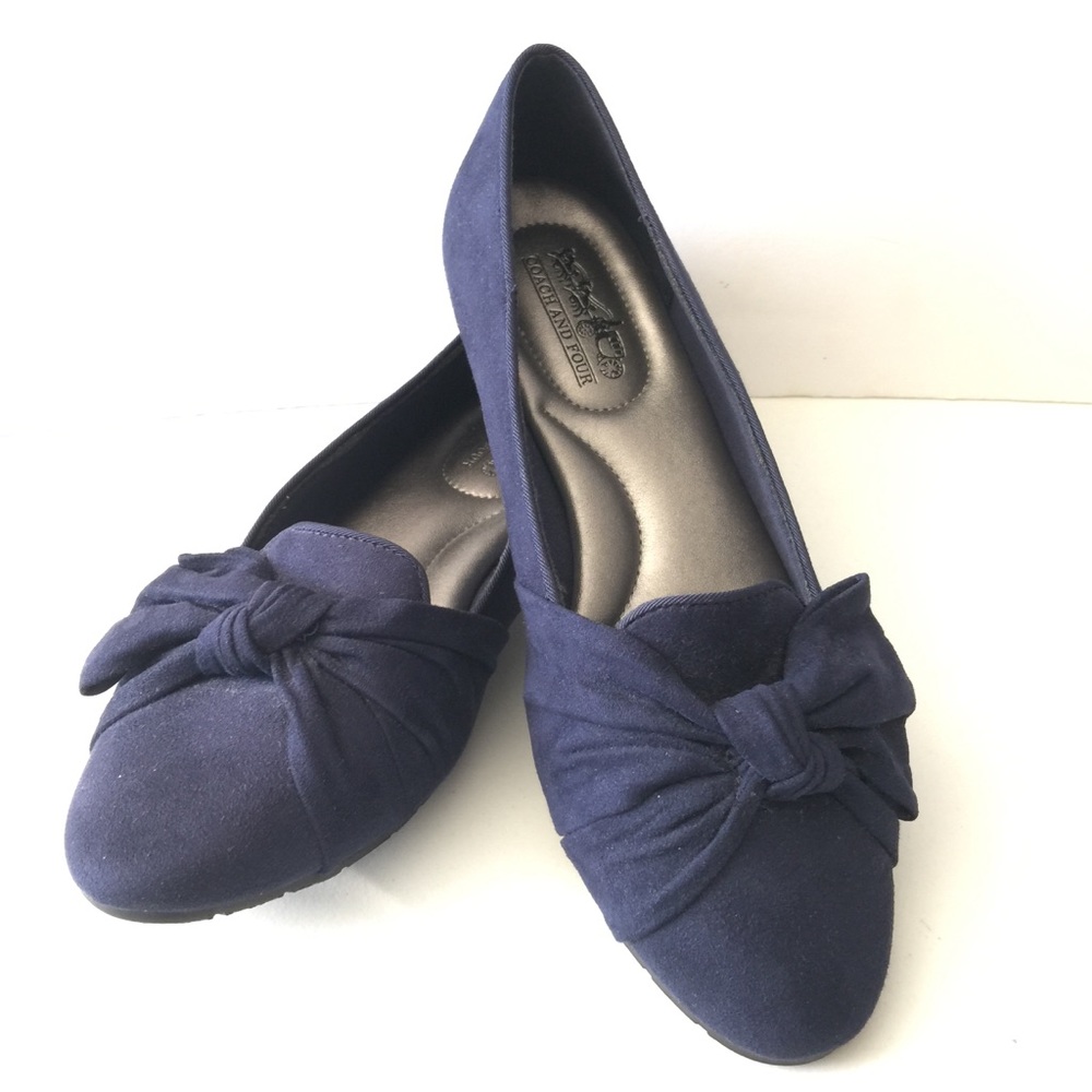 Coach & Four  Navy Flats